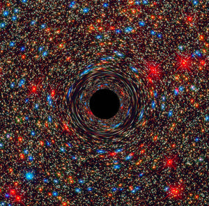 WOW!!This computer-simulated image shows a supermassive black...