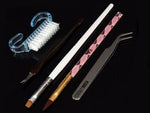 Acrylic Nail Kit Powder Glitter Nail Art Manicure Rhinestone Tool Tips Brush Set