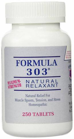 Formula 303 - Natural relief for muscle spasm, stress, and tension